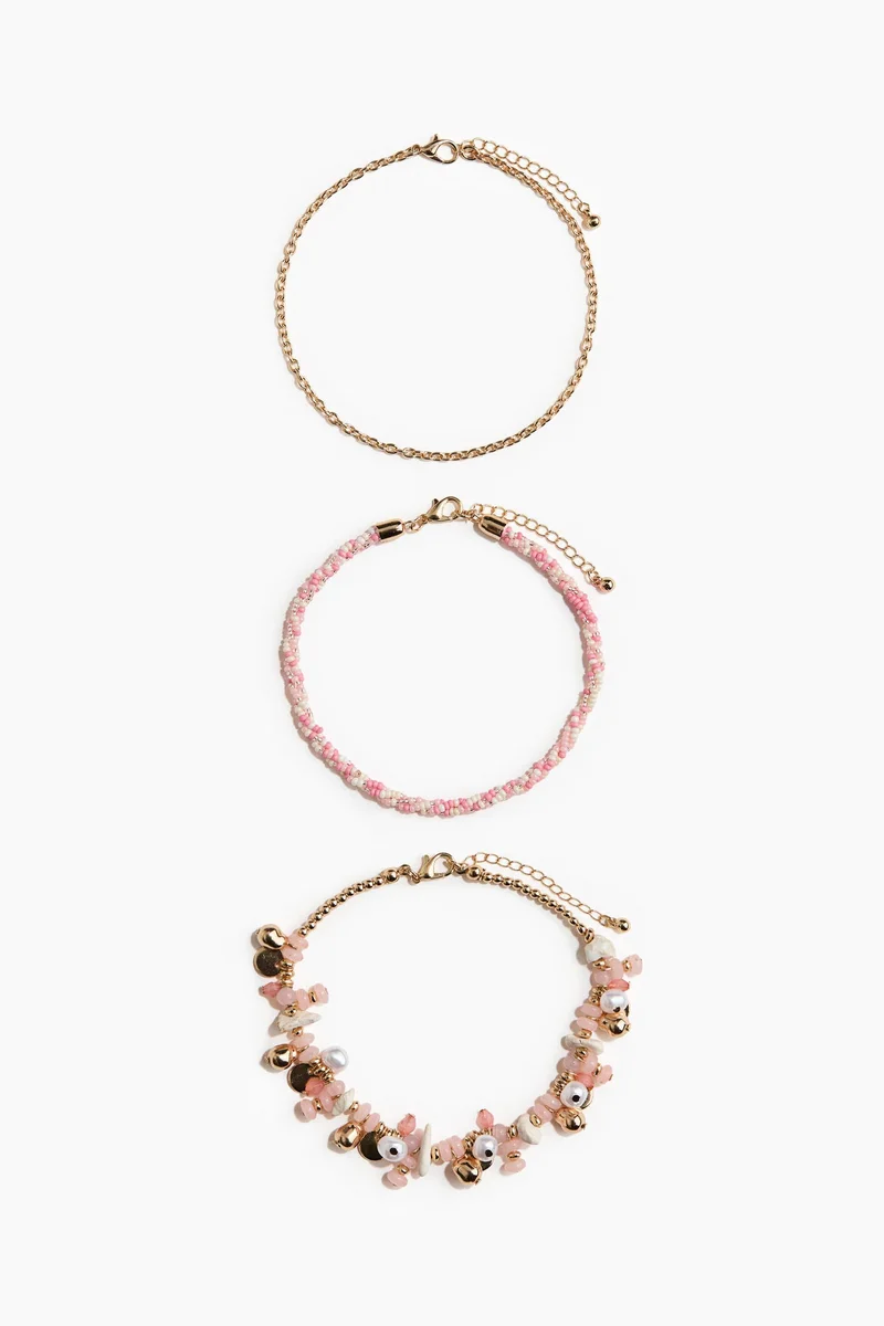 3-pack anklets