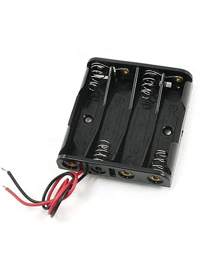 UHcom - حامل بطارية 4 × AAA مع سلك أحمر وأسود - حامل بطارية متعدد الأغراض DIY - Uhcom - Image 1