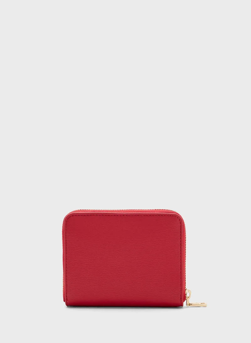 Love Moschino Logo Detailed Zip Over Wallet
