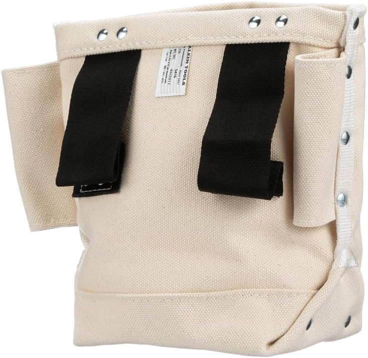 Klein Tools 5416 Small Tool Pouch for Bolt Storage with Bull Pin Loops and Belt Strap, 5 x 10 x 9-Inch - Image 5