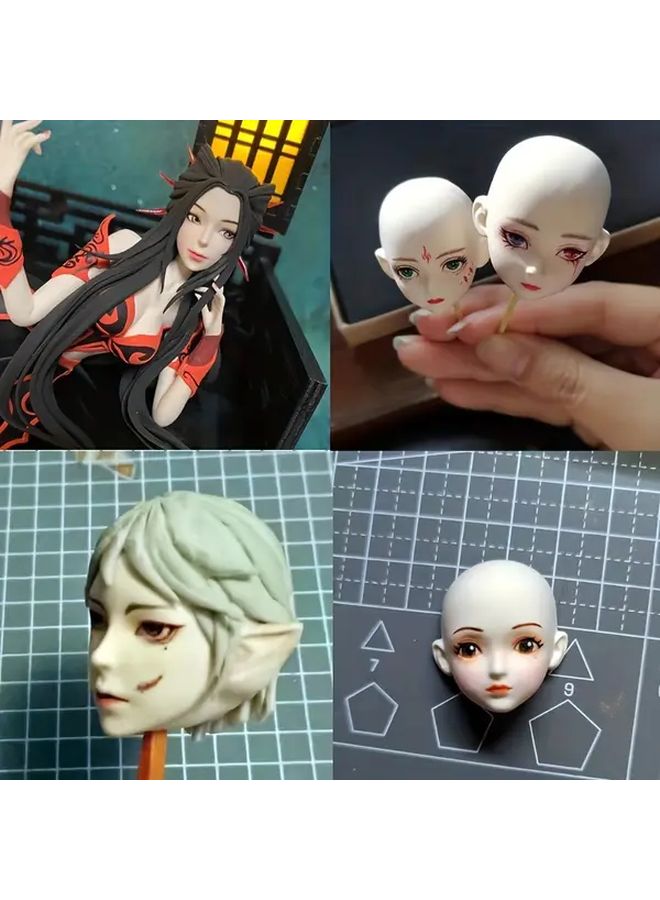 7 Model DIY BJD Doll Face Silicone Mold Kit For Soft Clay Crafting 10 Unique Styles - Image 3