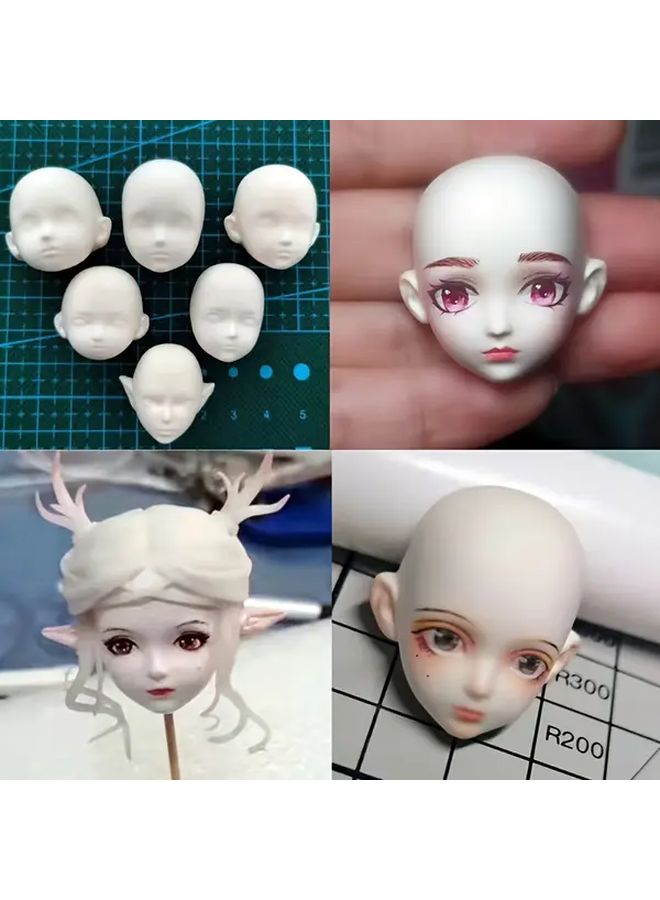 7 Model DIY BJD Doll Face Silicone Mold Kit For Soft Clay Crafting 10 Unique Styles - Image 2