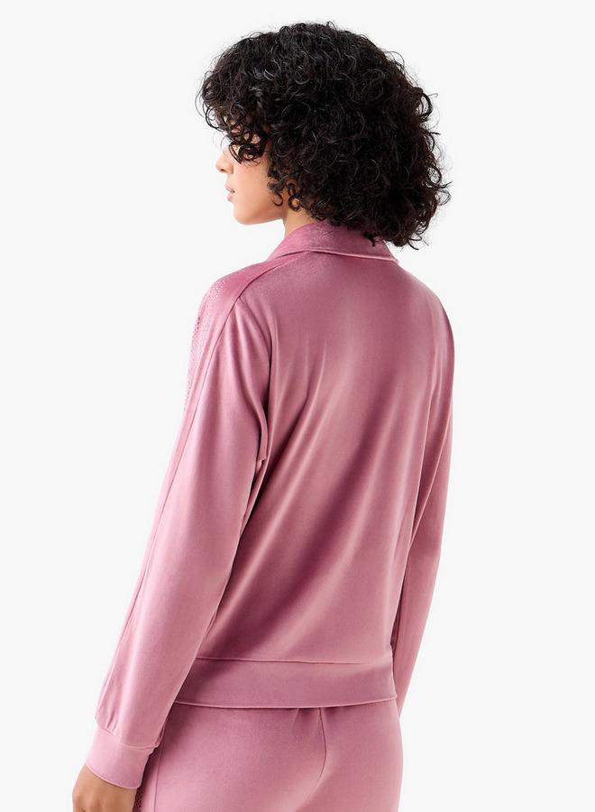 Kappa Women Velour Embellished Jacket - Image 3