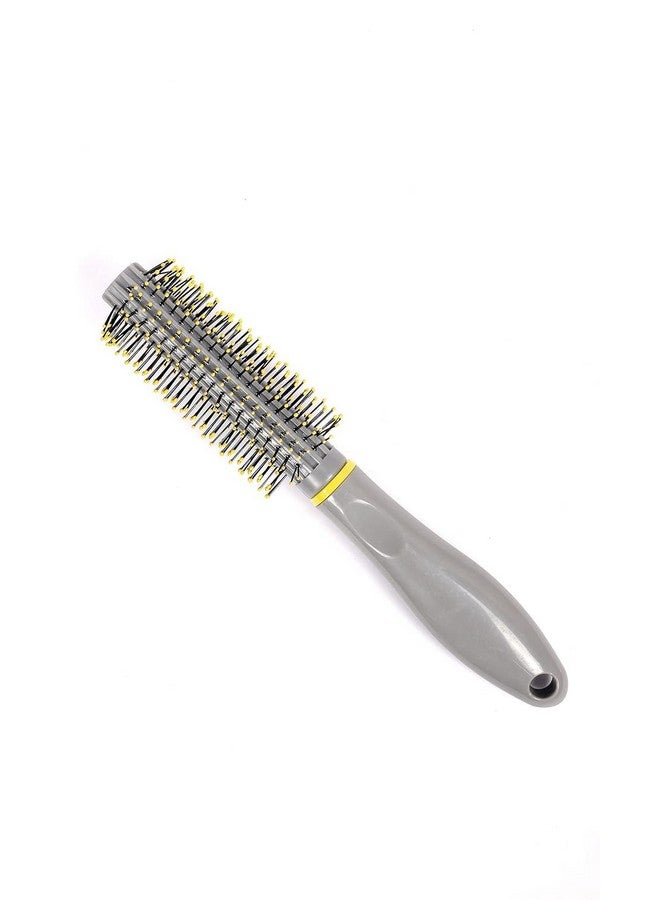KIRA Grey and Yellow Roller Comb for Men | Round Brush for Hair Styling and Detangling | Effortless Grooming Hair Brush for Curly Hair - Image 2