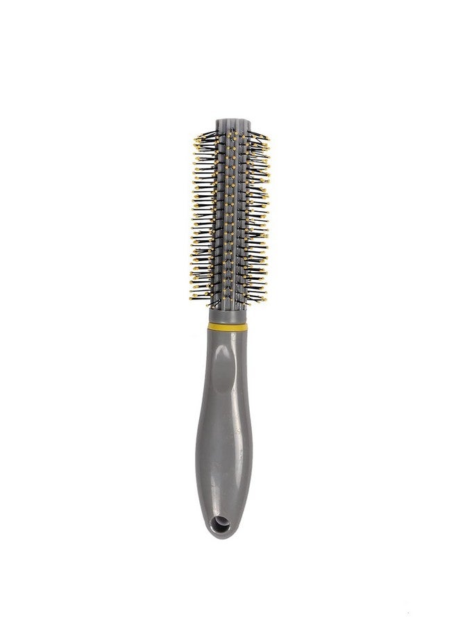 KIRA Grey and Yellow Roller Comb for Men | Round Brush for Hair Styling and Detangling | Effortless Grooming Hair Brush for Curly Hair - Image 3