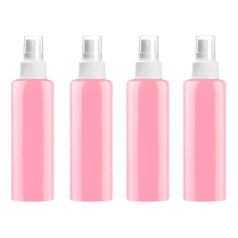 4 Pieces Fine Mist Spray Bottle Set 120ml Refillable Cosmetic Bottles Empty Plastic Spray Bottles Small Rose