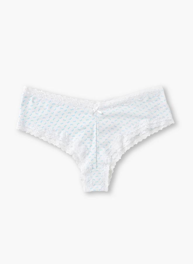 Splash FAV Brazillain Brief with Bow and Lace Detail - Image 1