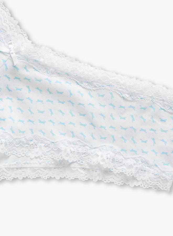 Splash FAV Brazillain Brief with Bow and Lace Detail - Image 3