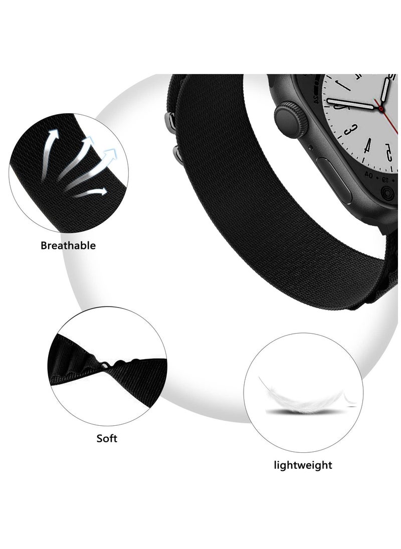 BORTONY - Apple Watch Band 42mm 44mm 45mm 49mm 4 Pack Alpine Loop Nylon Band Women Men with Adjustable Metal G-Hook Strap for iWatch Ultra Series SE 8/7/6/5/4/3/2/1 - Image 1