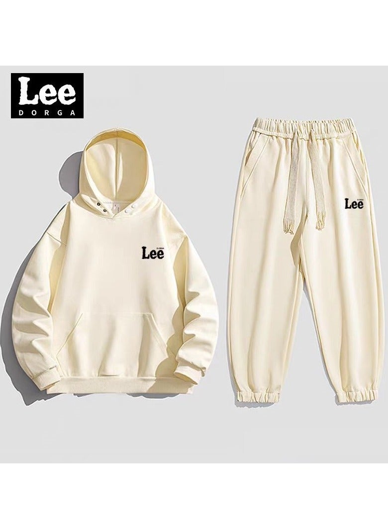 LEE Leisure Sports Suit Cardigan Hooded Sweatshirt Sweatpants Two-piece Set  - Image 1