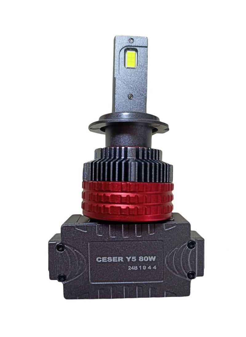 Generic - Ceser Led Y5 Super Power Light 80W-Pro,Quick Start,Cncentrated Highlight, Anti-interfrenence, Nondestructive Installation, Fan Colling, Perfect Light type, Durable Protection (H7) - Image 1