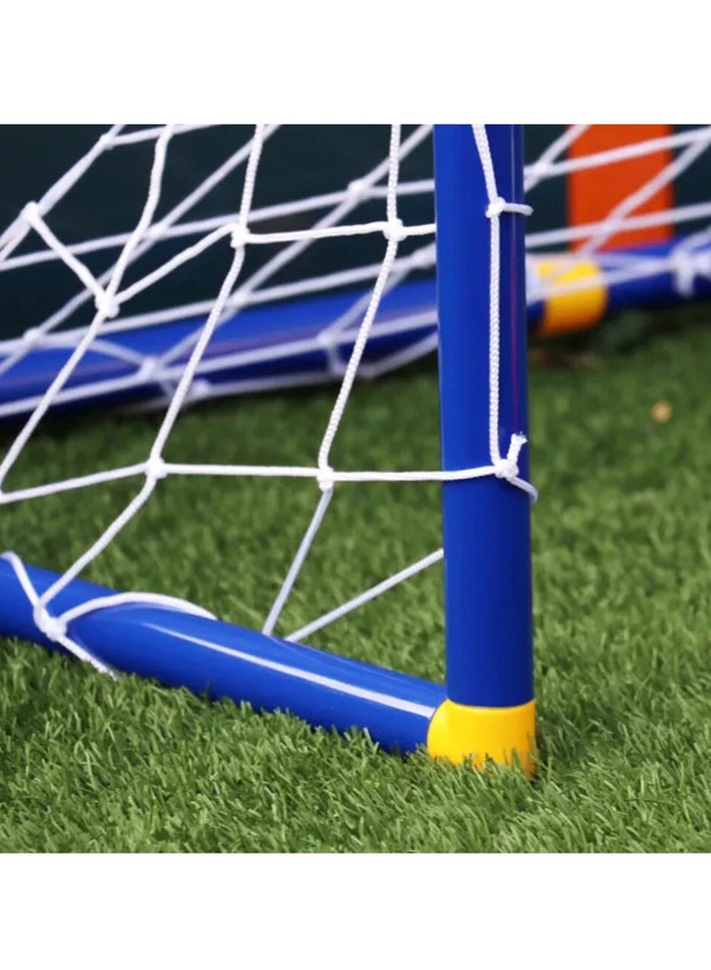 2 in 1 Mini Basketball Hoop with Soccer Goal Net for Kids, Outdoor Portable Foldable Football Goal Basketball Stand with Frame - Image 5