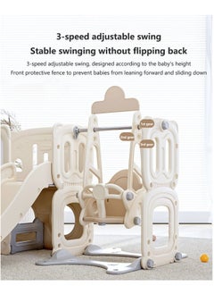Arabest Toddler Slide Kids Slide and Swing Set, Baby Slide Climber Playset with Safety Swing Set, Indoor Outdoor Backyard Baby Playground Toys for Toddlers  - Image 3