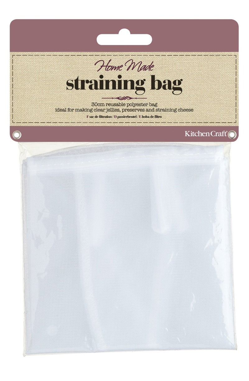 KitchenCraft KCJELBAG Home Made Jelly Bag for Jam Making, Polyester, White, 30 cm - Image 1