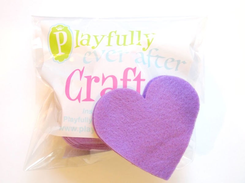 Playfully Ever After 3 Inch 28pc Felt Hearts (Purple) - Image 2