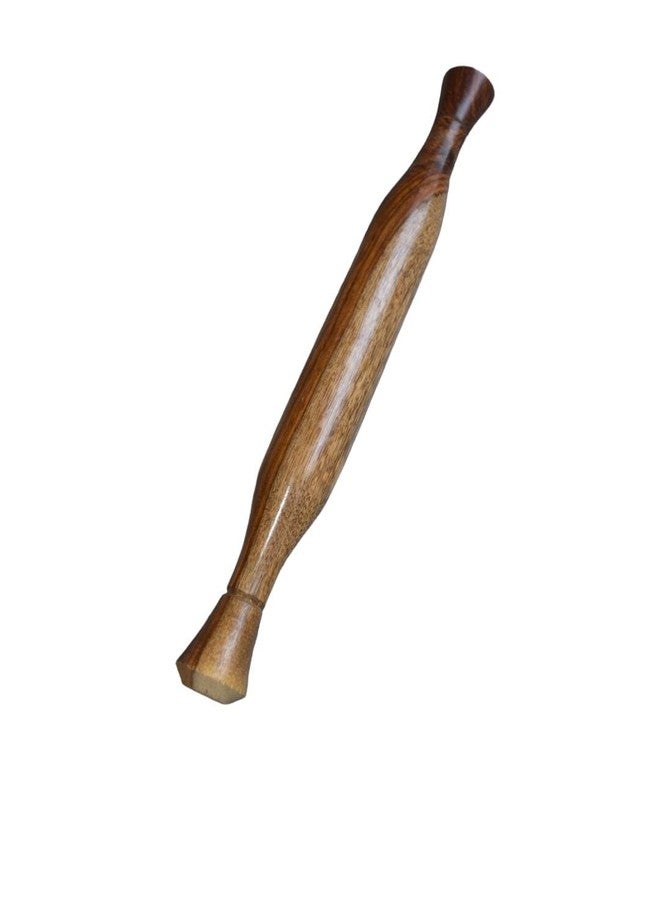 FUTUREZ KEY Large Wooden Rolling Pin with Handle for Baking and Cooking, Wooden - Image 3