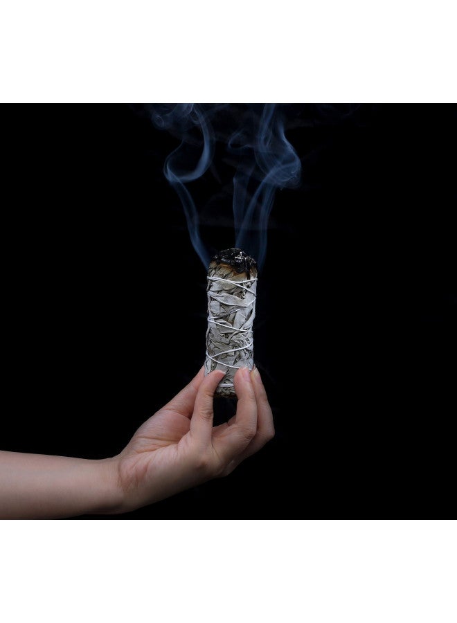 Sarimoire White Sage Smudge Sticks - 6-4" Sage Bundles - Perfect Sage Smudge Stick Smudging Kit Replenishment - Image 1