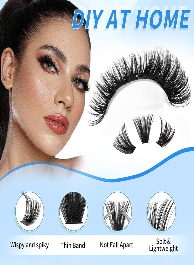 CMAYOME Lash Clusters Kit Volume Fluff Lash Extensions Kit 621Pcs Individual Cluster 80D+100D+120D+150D Eyelash Clusters DIY Cluster Eyelash Extension with Bond&Seal,Tweezers, Remover, Eyelash Brush - Image 4