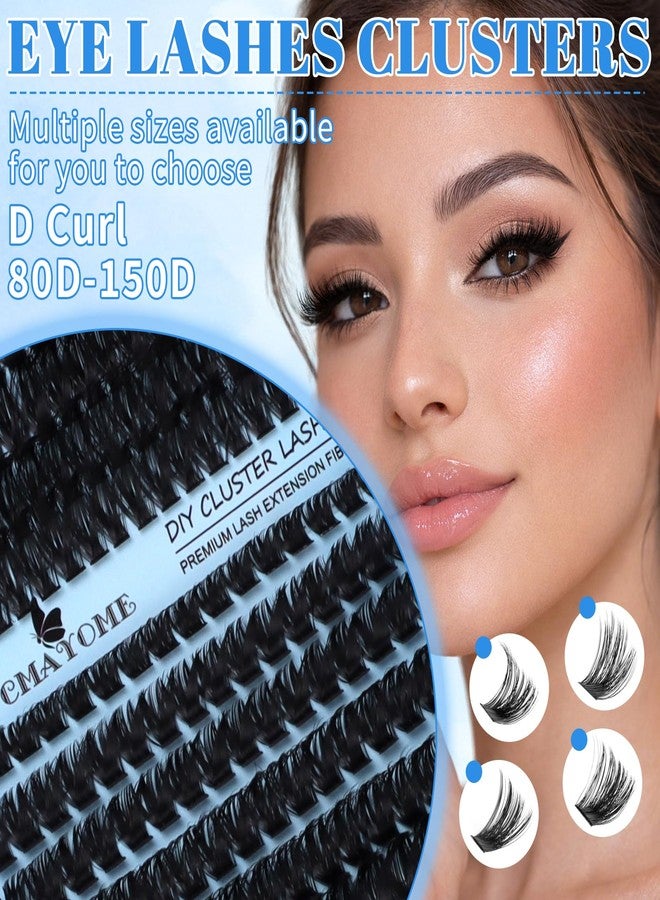 CMAYOME Lash Clusters Kit Volume Fluff Lash Extensions Kit 621Pcs Individual Cluster 80D+100D+120D+150D Eyelash Clusters DIY Cluster Eyelash Extension with Bond&Seal,Tweezers, Remover, Eyelash Brush - Image 5