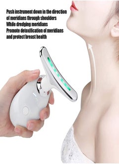 YOMNA Intense Pulsed Light Wrinkles Reducing Instrument ES-108 1, Face and Neck Massager, Double Chin Reducer Vibration Massager, Skin Rejuvenation Beauty, Lifting and Tightening Sagging Skin Skin, 3 Llight Modes  - Image 3