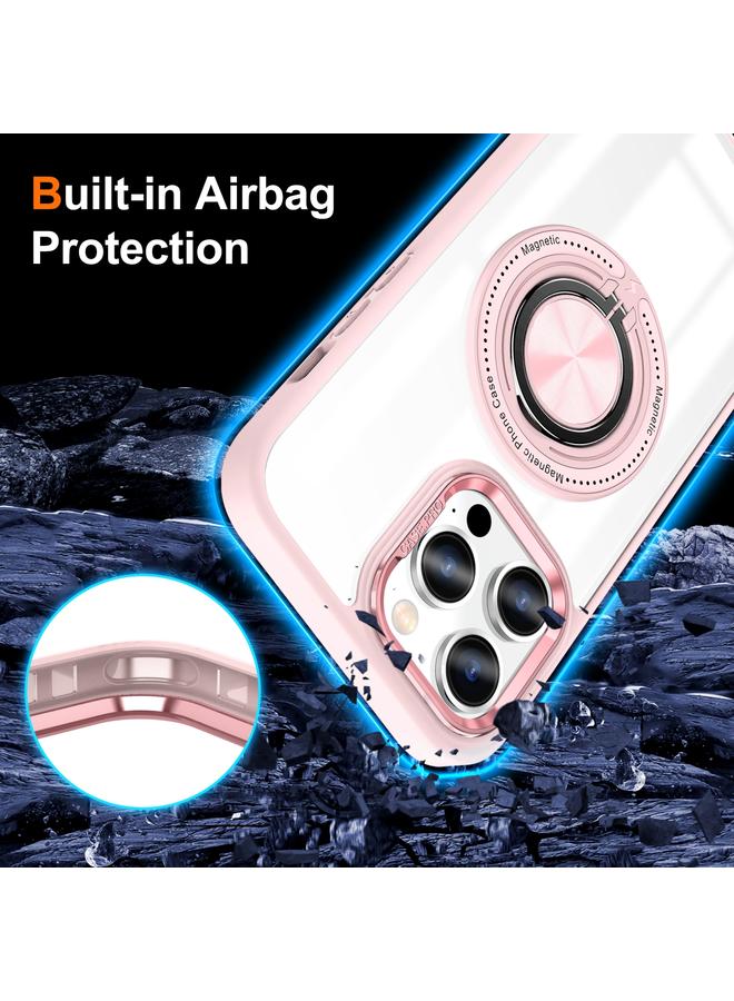 S-TOP Case For iPhone 15 Pro Max Magnetic Rotating Ring Holder Phone Case - Image 3