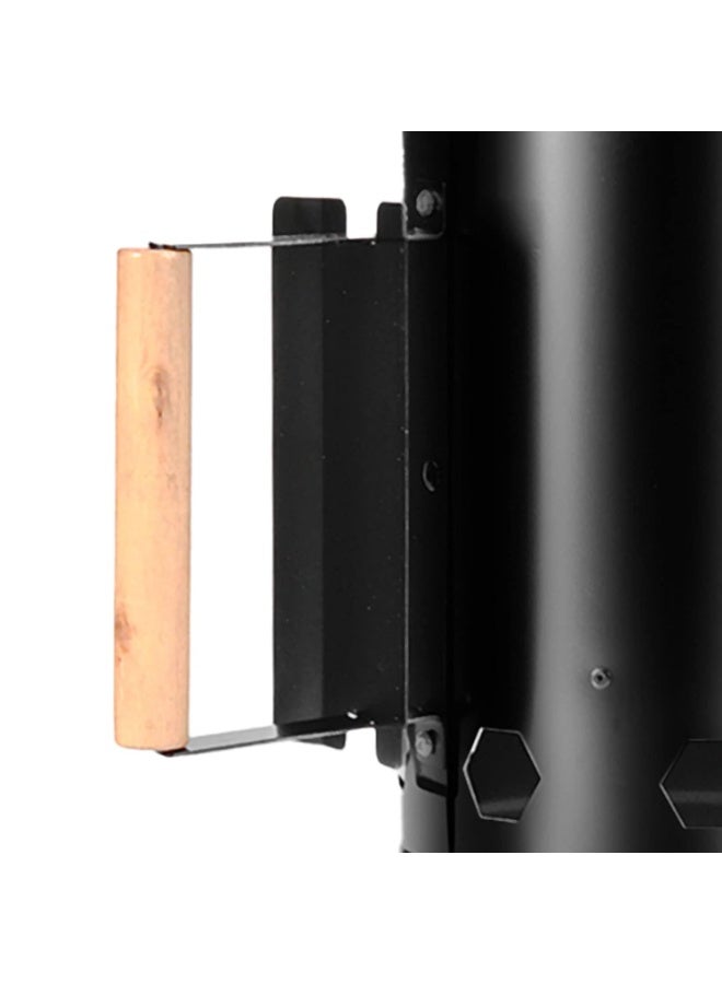 Home Care مدخنة إشعال النار - تصميم مدخل الرياح لمدخنة الفحم للشواء، الشواء والتخييم بالسيارة (أسود) | إشعال سريع، بناء معدني متين، سهل الاستخدام في الهواء الطلق - Image 5