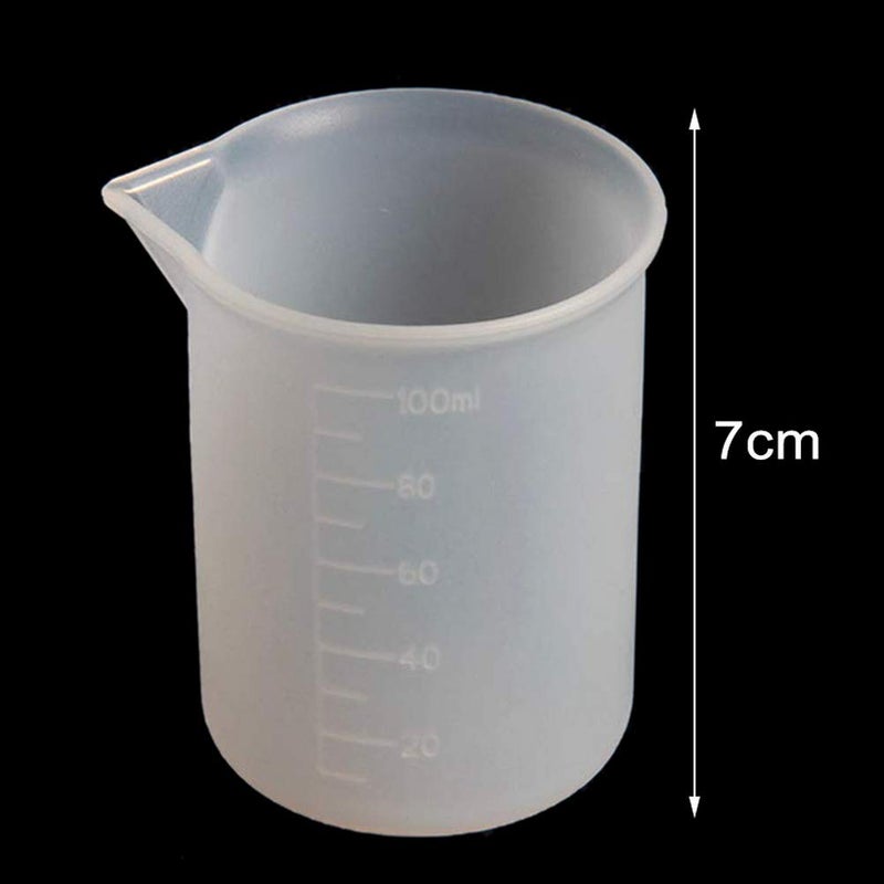 SUMAJU 3 PCS Silicone Measuring Cups, 100ml Silicone Cups for Resin Non-Stick Mixing Cups Resin Measuring Cups Tool with Precise Scale for Resin DIY Craft - Image 2