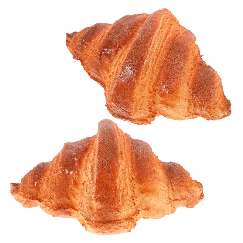4 pcs Artificial Croissant Rolls: Realistic Croissant Bread Fake PU Faux Bread Model Photo Props for Kitchen Bakery Display Table Decoration - Image 3