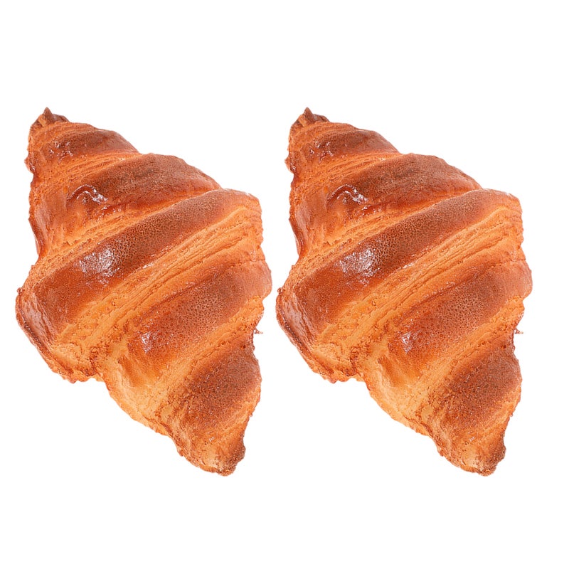 4 pcs Artificial Croissant Rolls: Realistic Croissant Bread Fake PU Faux Bread Model Photo Props for Kitchen Bakery Display Table Decoration - Image 5