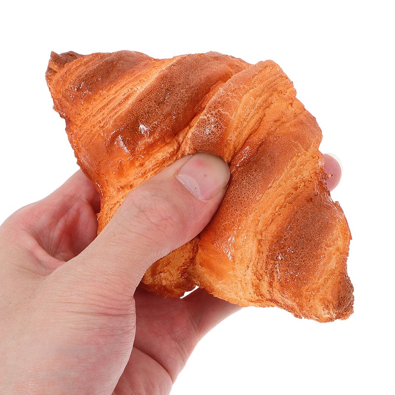 4 pcs Artificial Croissant Rolls: Realistic Croissant Bread Fake PU Faux Bread Model Photo Props for Kitchen Bakery Display Table Decoration - Image 2