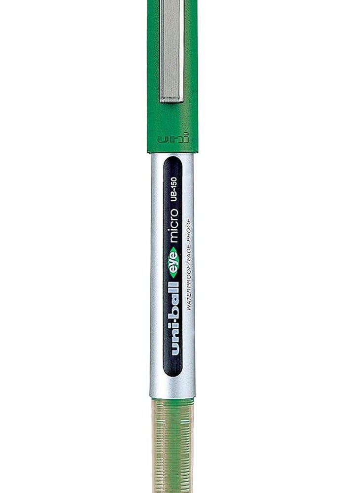 Uniball uni-ball Eye UB150 Roller Pen Set (Green Ink, Pack of 5) - Image 2