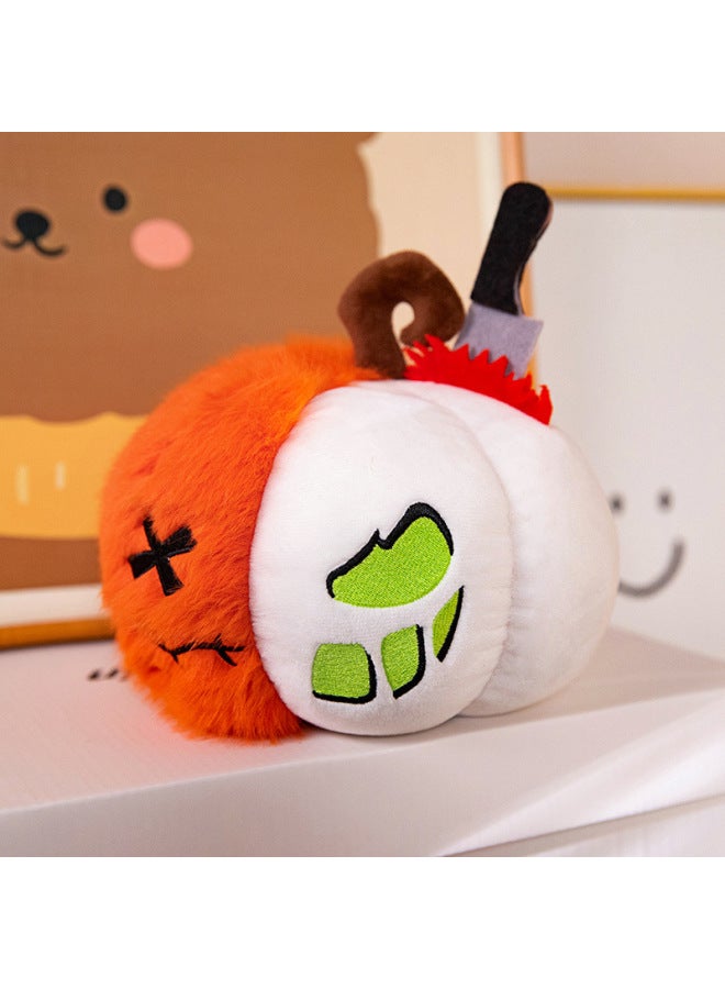 Loquat Pumpkin Bat Kid Spider Cute Gift Plush Toy Doll Product Batch Discovery-Color:20cm Spliced Pumpkin 0.175kg-Height:See Details Above - Image 1