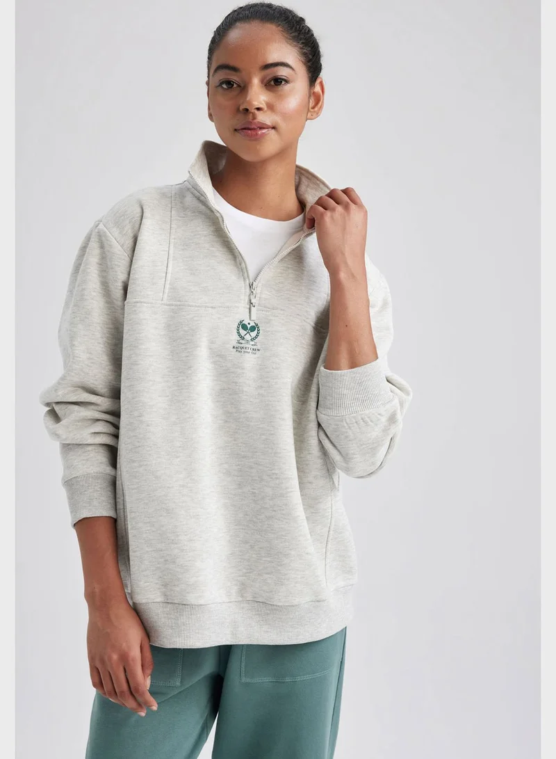 DeFacto V-Neck Sweatshirt