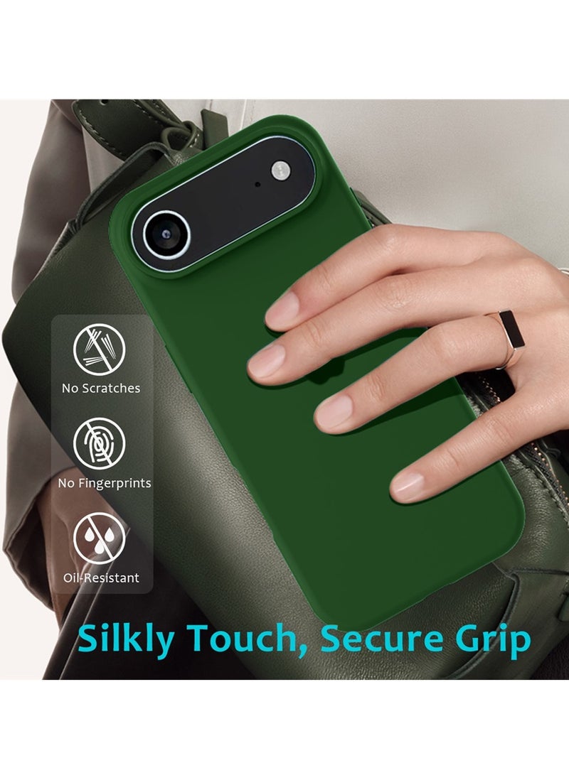 دبليو تيك غلاف هاتف أبل آيفون  إير 5G لعام 2025 من السيليكون السائل بجودة فاخرة ومميزة (MCRPSN) - أخضر السدر - Image 2