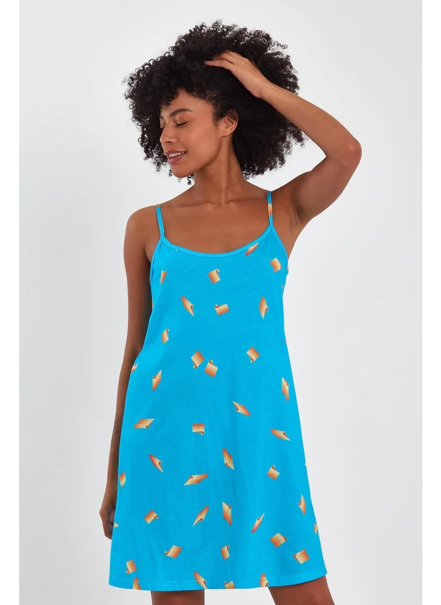الكسندر جاردي Patterned Thin Strap Mini Dress (B23-00128)