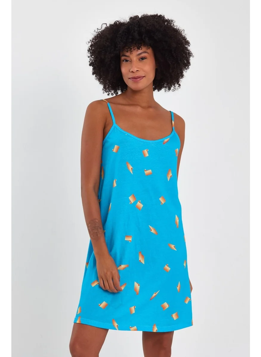 الكسندر جاردي Patterned Thin Strap Mini Dress (B23-00128)