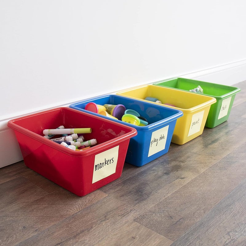 Snazzy Plastic Open Storage Bins Set Of 4 Small Size - Image 2