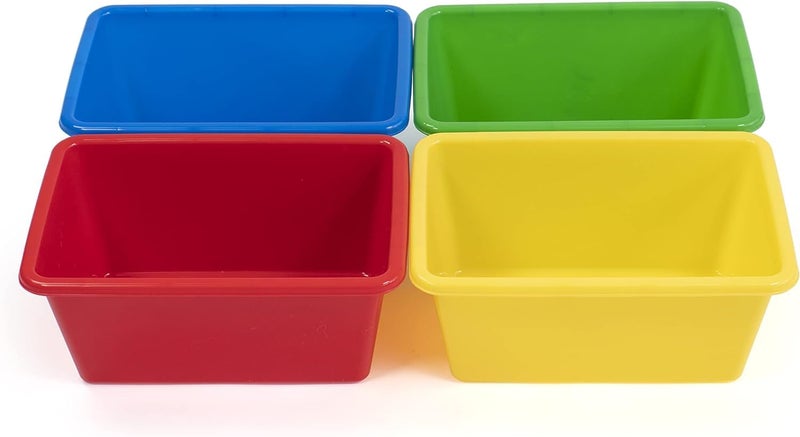 Snazzy Plastic Open Storage Bins Set Of 4 Small Size - Image 4