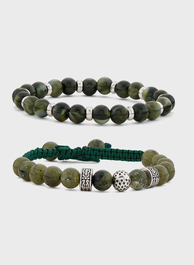 Seventy Five 2 Pack Beaded Bracelet Set