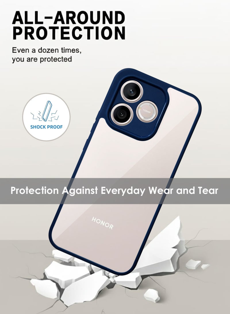 Case Honor 600 Lite 5G Protective Back Case - Silicone Case Cover for Honor 600 Lite, Camera and Drop Protection Thin Protective Back Cover Case for Honor 600 Lite  - Clear/Blue - Image 3