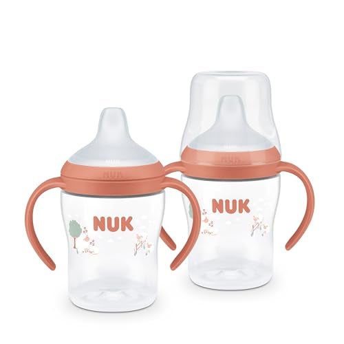 NUK Perfect Match Learner Cup, 5 oz, 2 pack – Soft Spout, Easy-Grip Handles, BPA Free, Spill Proof Transition Sippy Cup - Image 1