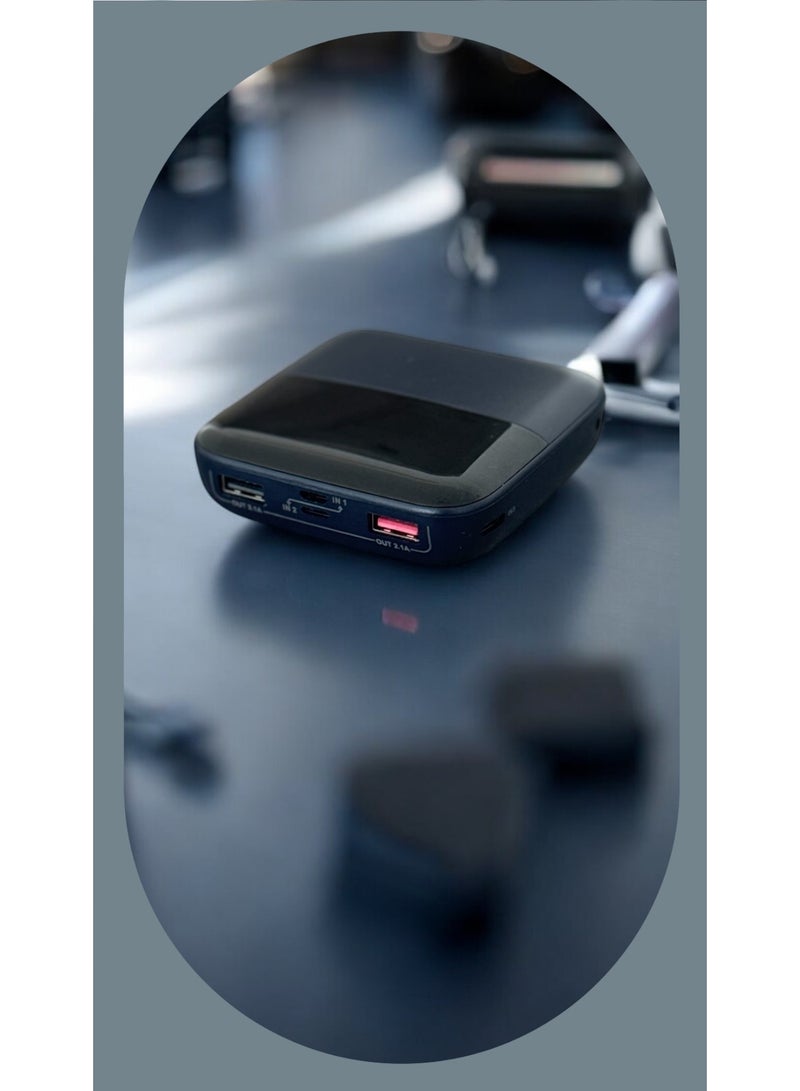 Mini Ultra-Compact 10000mAh Mini Power Bank – Fast Charging Digital Display with Type-C & USB Outputs - Image 3