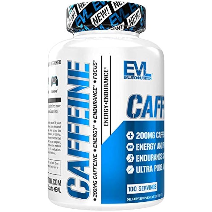 Evlution Nutrition Caffeine - Energy, Focus, & Endurance Support - 200mg of Caffeine Per Serving - Ultra Pure & Potent - Maximize Work, Training & More - Dietary Supplement - 100 Servings -100 Tablets - Image 3