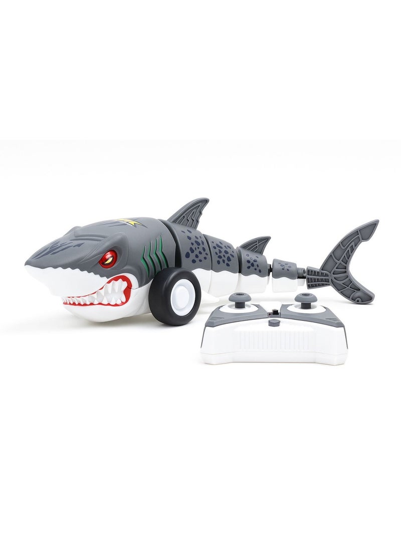 Daddydoo Baby Shark RC Remote Control Racing Toy Car – Fast RC Baby Shark Car with Lights and Easy Control for Kids | Forward, Backward, Left & Right Movement | Rechargeable Remote Car for Boys & Girls 2.4ghz 360 rotation - Daddydoo - Image 1