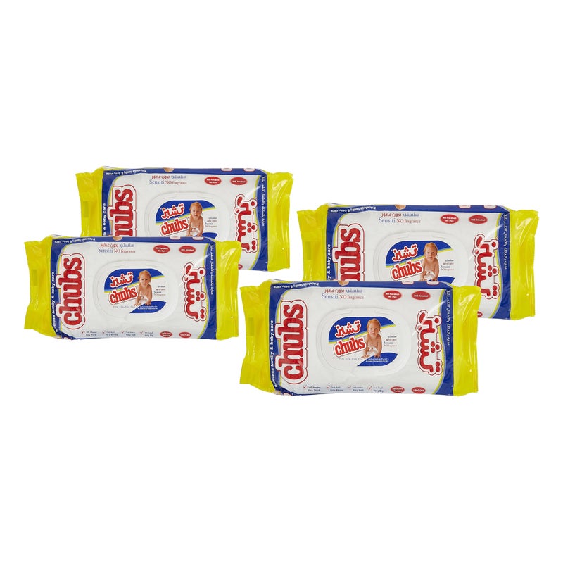 Chubs Sensiti Baby Wipes 4 x 40 pcs