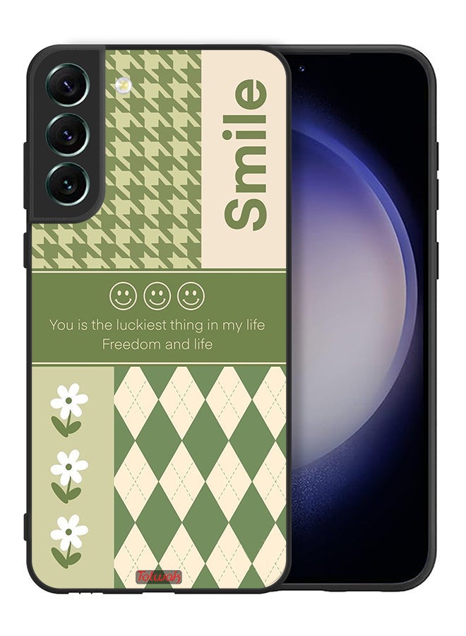 Tolwak Samsung Galaxy S21 Plus 5G Protective Case Cover Smile Is The Luckiest Thing In My Life - Image 2