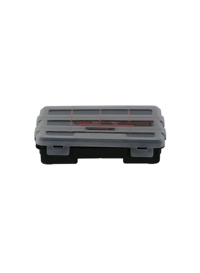 Tactix 8-Compartments Removable Dividers Super Spacious High Quality Tool Box Black and Clear 19cm 320016N - Image 1