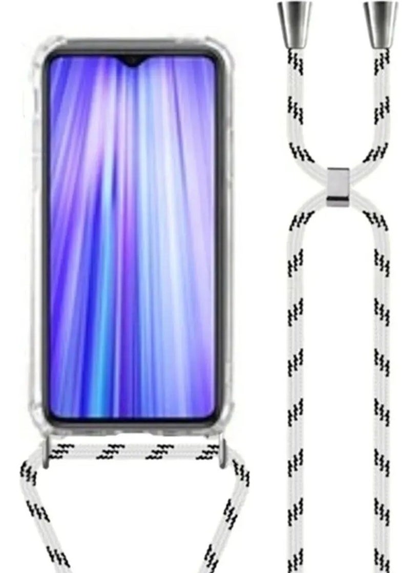 TahTicMer Apple iPhone x Compatible Case Silicone Rope Neck Strap Shock Absorbing Antishock Cover TPU  - Image 1
