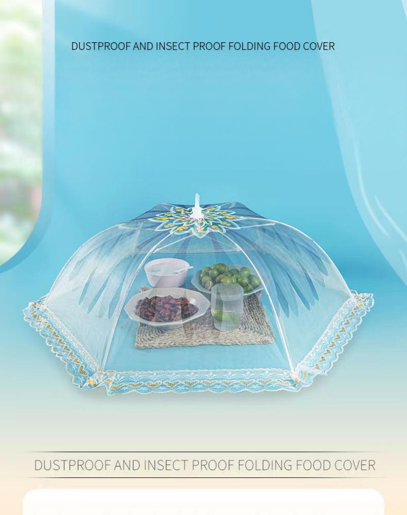 Large Umbrella-Style Food Cover, Foldable for Easy Storage, 360° Insect-Proof, Random Color - Image 2