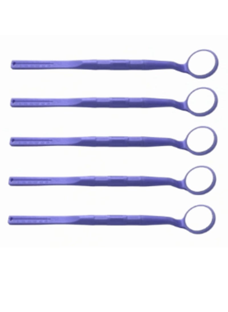 Generic 5PCS. Dental High Definition Mouth Mirror - 22mm Single-Sided, Violet Colour 